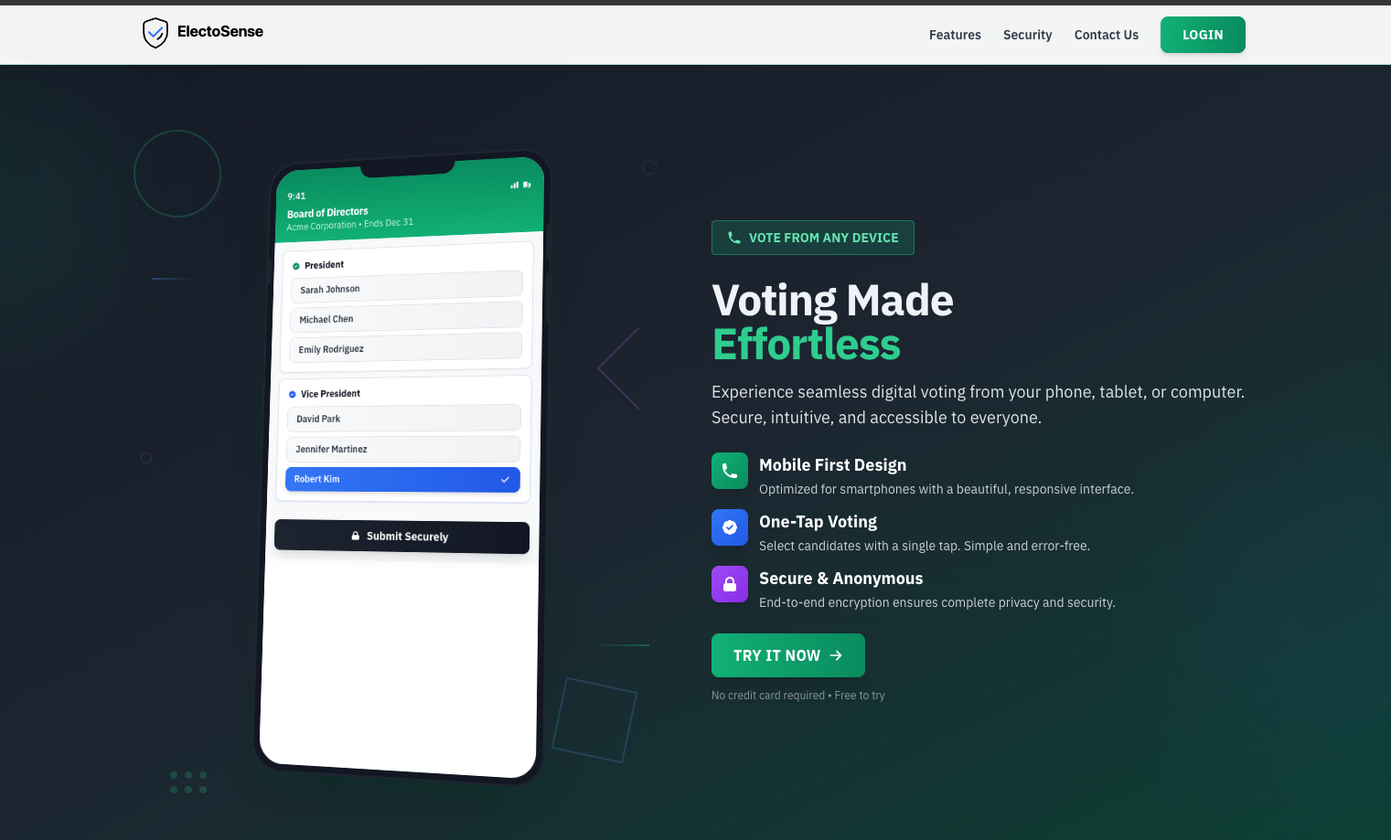 ElectoSense voting platform